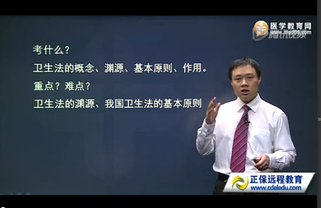 中西医结合执业医师视频讲座卫生法规
